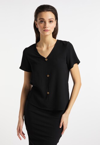 usha BLACK LABEL Blouse in Zwart: voorkant