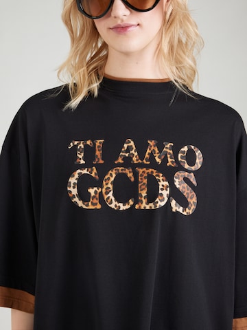 GCDS Футболка оверсайз 'TI AMO GCDS' в Черный