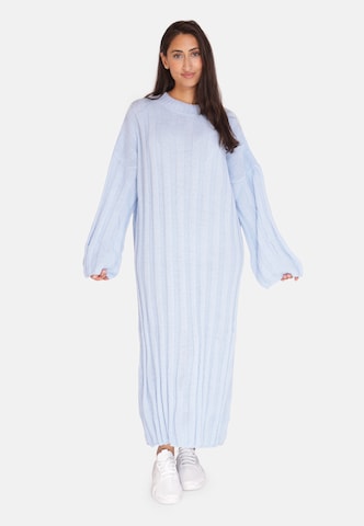 Abito in maglia di Elara in blu: frontale