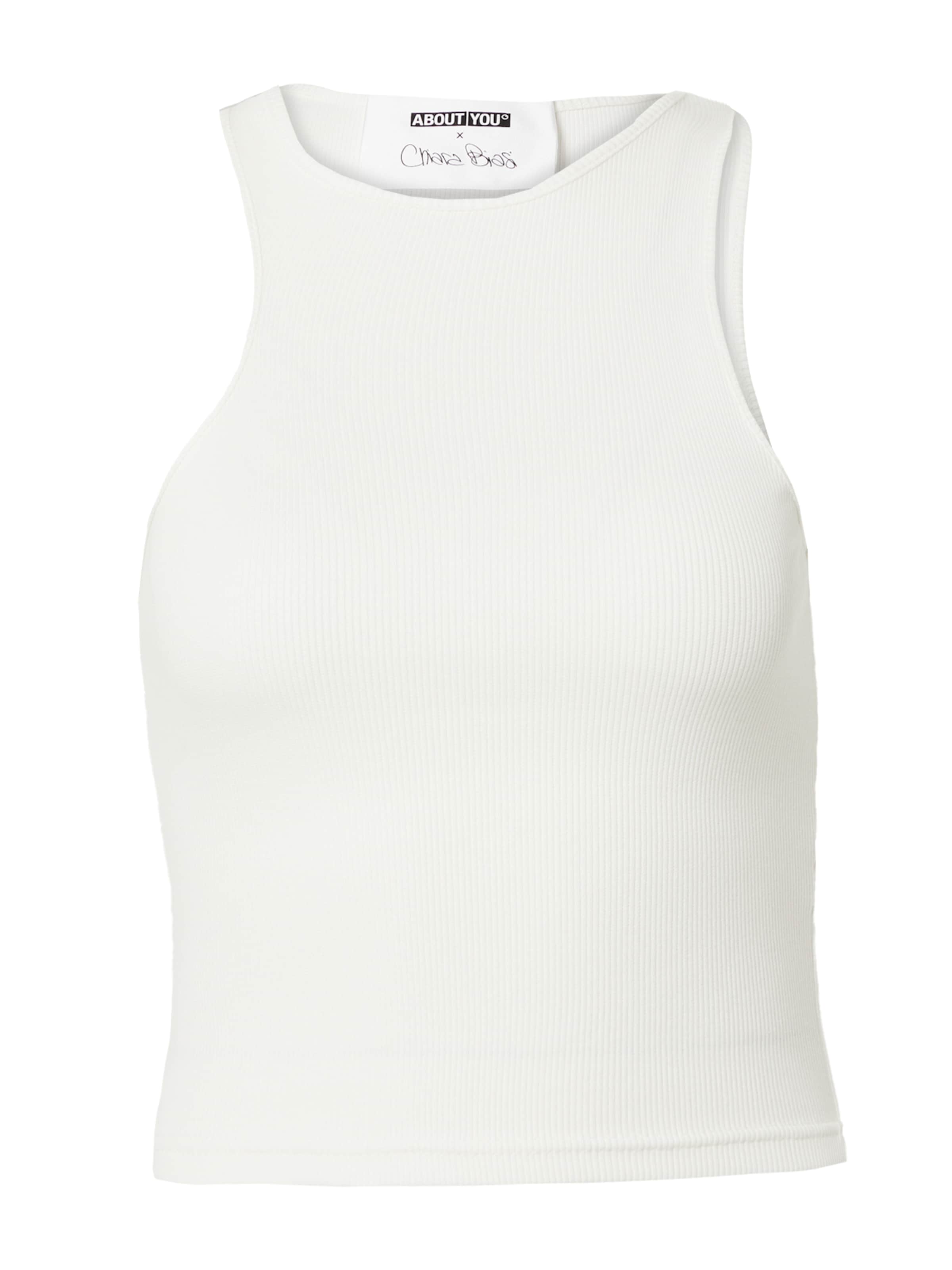 ABOUT YOU x Chiara Biasi Τοπ 'Suki' σε λευκό: μπροστά