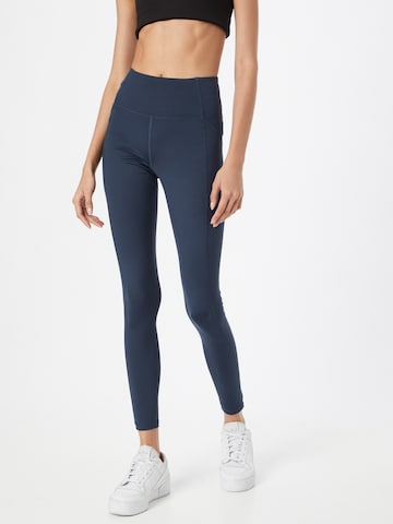 Girlfriend Collective Skinny Sportovní kalhoty – modrá: přední strana