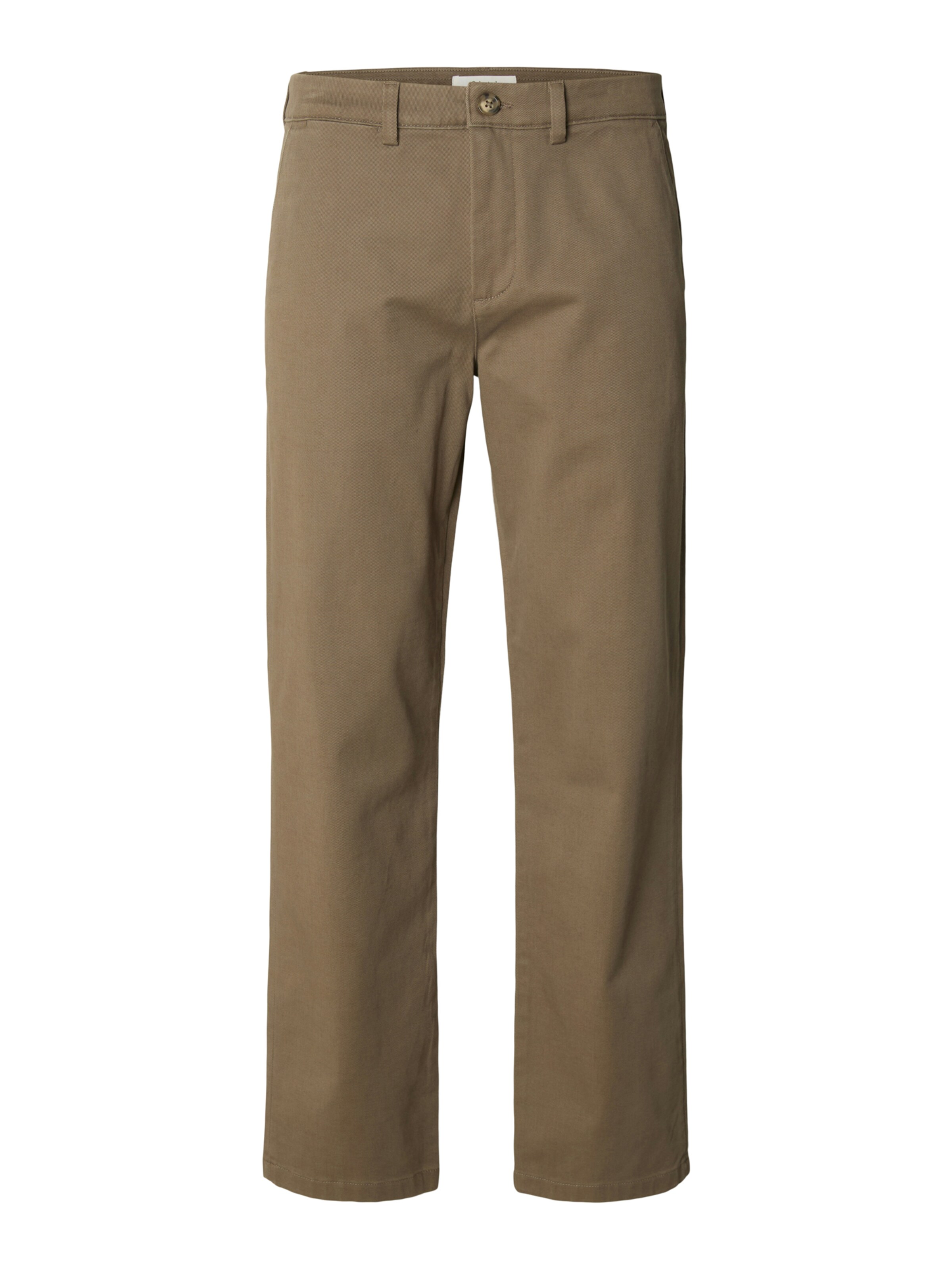 Pantalon chino 'SLMMILES' SELECTED en marron : devant
