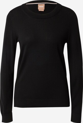 BOSS Sweater 'Feganasi' in Black: front