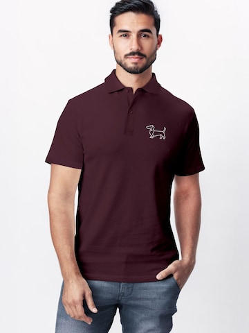 Neverless Shirt 'Dackel Polygon' in Rot