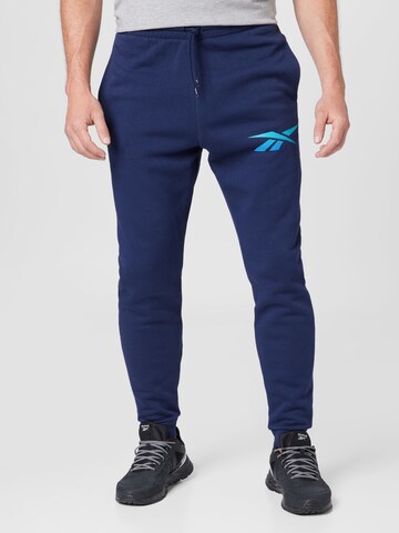 Reebok - Tapered Pantalón deportivo en azul: frente