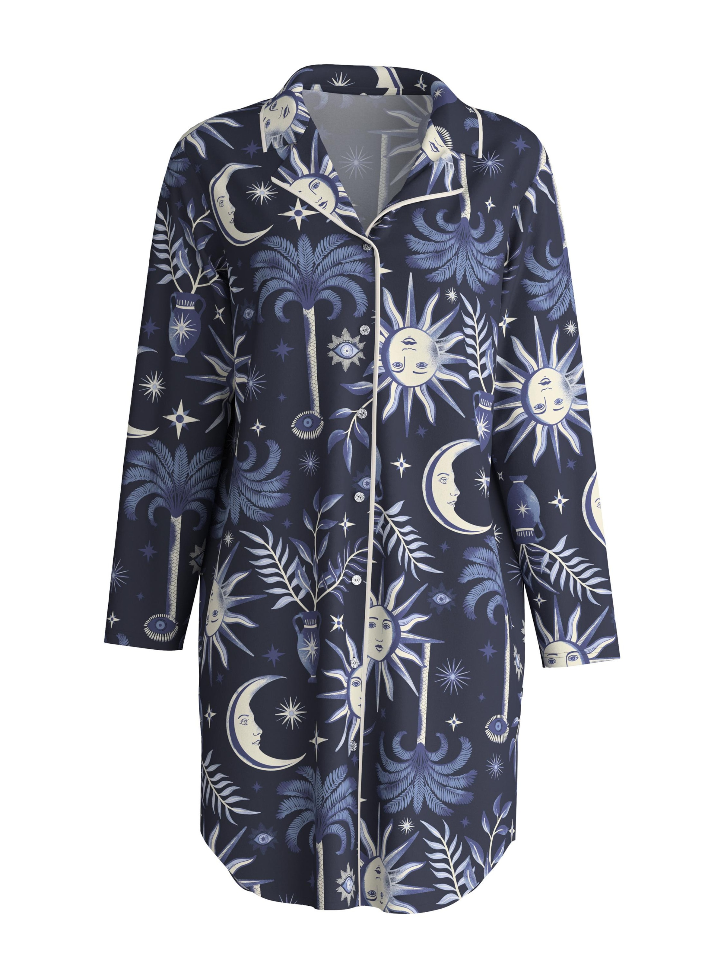 CALIDA Nightgown 'Winter Dreams' in Blue: front