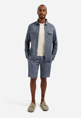 No Excess Regular fit Button Up Shirt in Blue