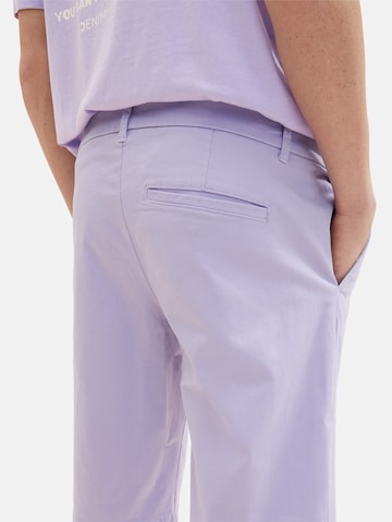 Coupe slim Pantalon chino TOM TAILOR DENIM en violet