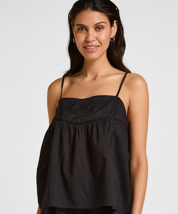 Hunkemöller Slaapshirt 'Cami' in Zwart: voorkant