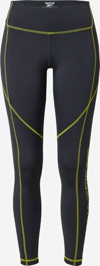 Reebok Sport Športové nohavice - neónovo žltá / čierna, Produkt