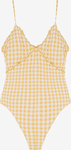 Bustier Maillot de bain Scalpers en jaune : devant