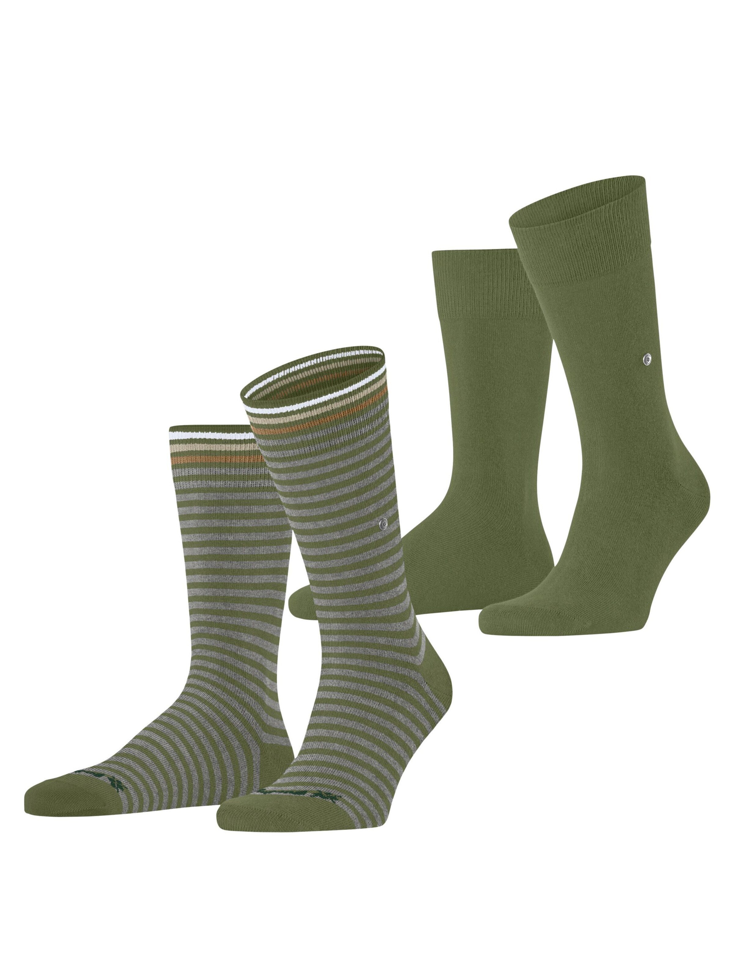 BURLINGTON Socks 'Everyday Stripe 2-Pack' in Green: front