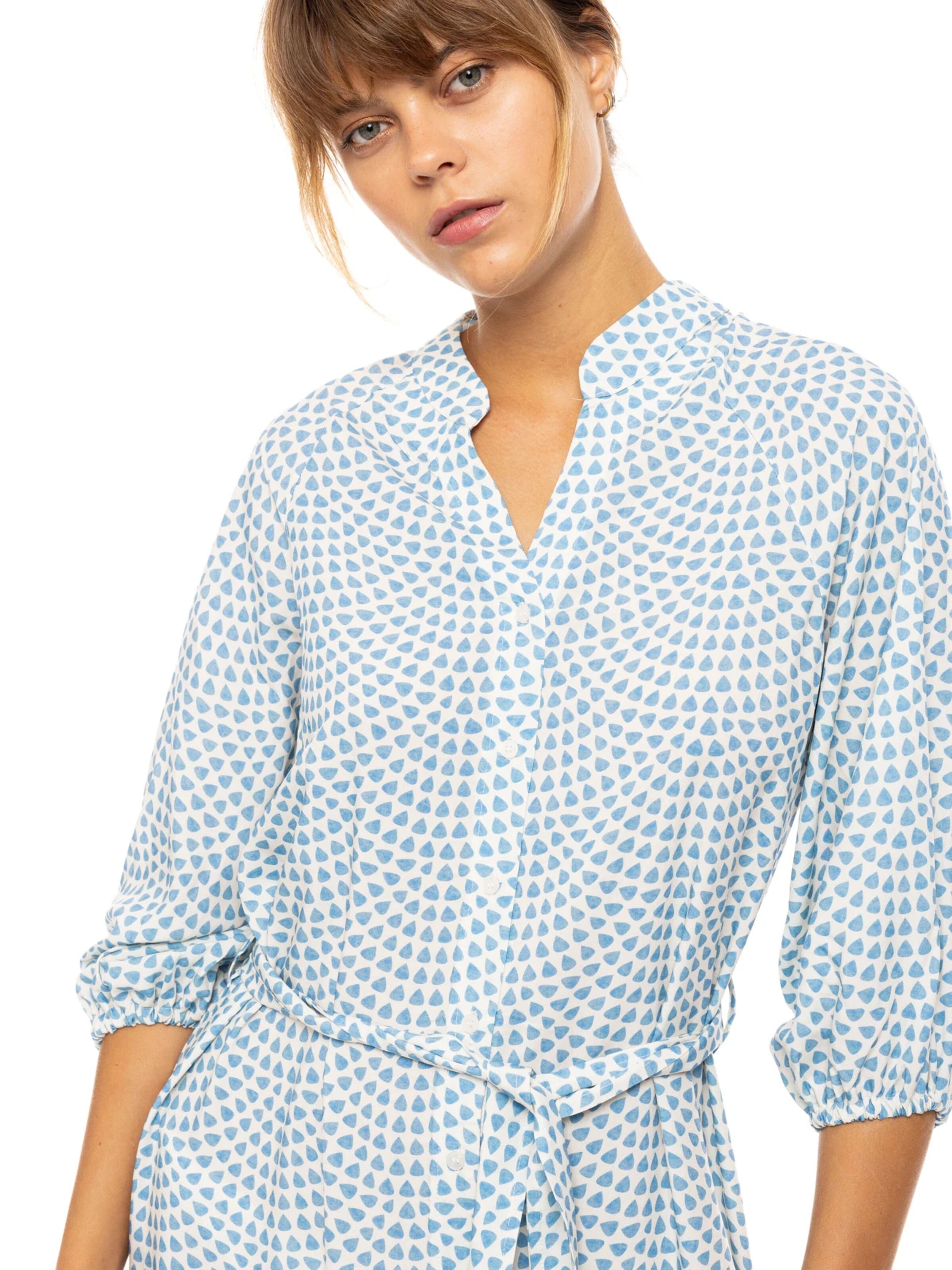 Pink Label Letní šaty 'BEACHWEAR LONG VISTA BLUE & CREAM' – modrá