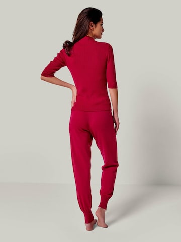 YOU LOOK PERFECT Trui 'PULLOVER DARIA - Kurzarm Pullover mit Stehkragen' in Rood