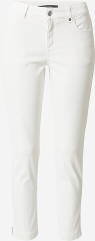 COMMA Slimfit Παντελόνι σε λευκό: μπροστά
