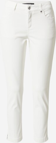 COMMA Slim fit Trousers in White: front