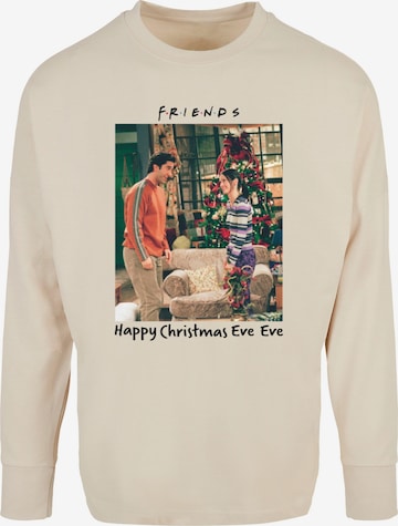 ABSOLUTE CULT Shirt 'Friends - Happy Christmas Eve Eve' in Beige: predná strana