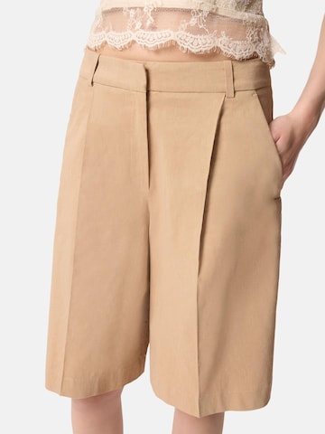 PINKO - regular Pantalón 'PINKO BRYANA BERMUDA LINO STRETCH BERMUDA' en beige