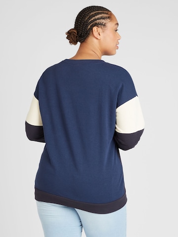 ONLY Carmakoma Sweatshirt 'ORLEANS' in Blauw