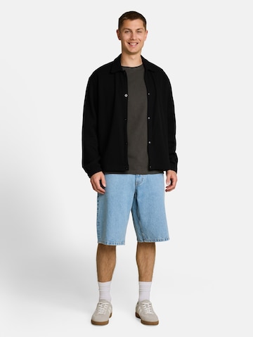 TOM TAILOR DENIM Shirt in Schwarz