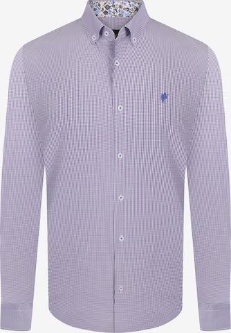 DENIM CULTURE Button Up Shirt 'Grant' in Purple: front