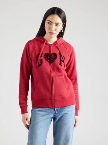 GAP - Sudadera con cremallera 'HERITAGE' en rojo: frente