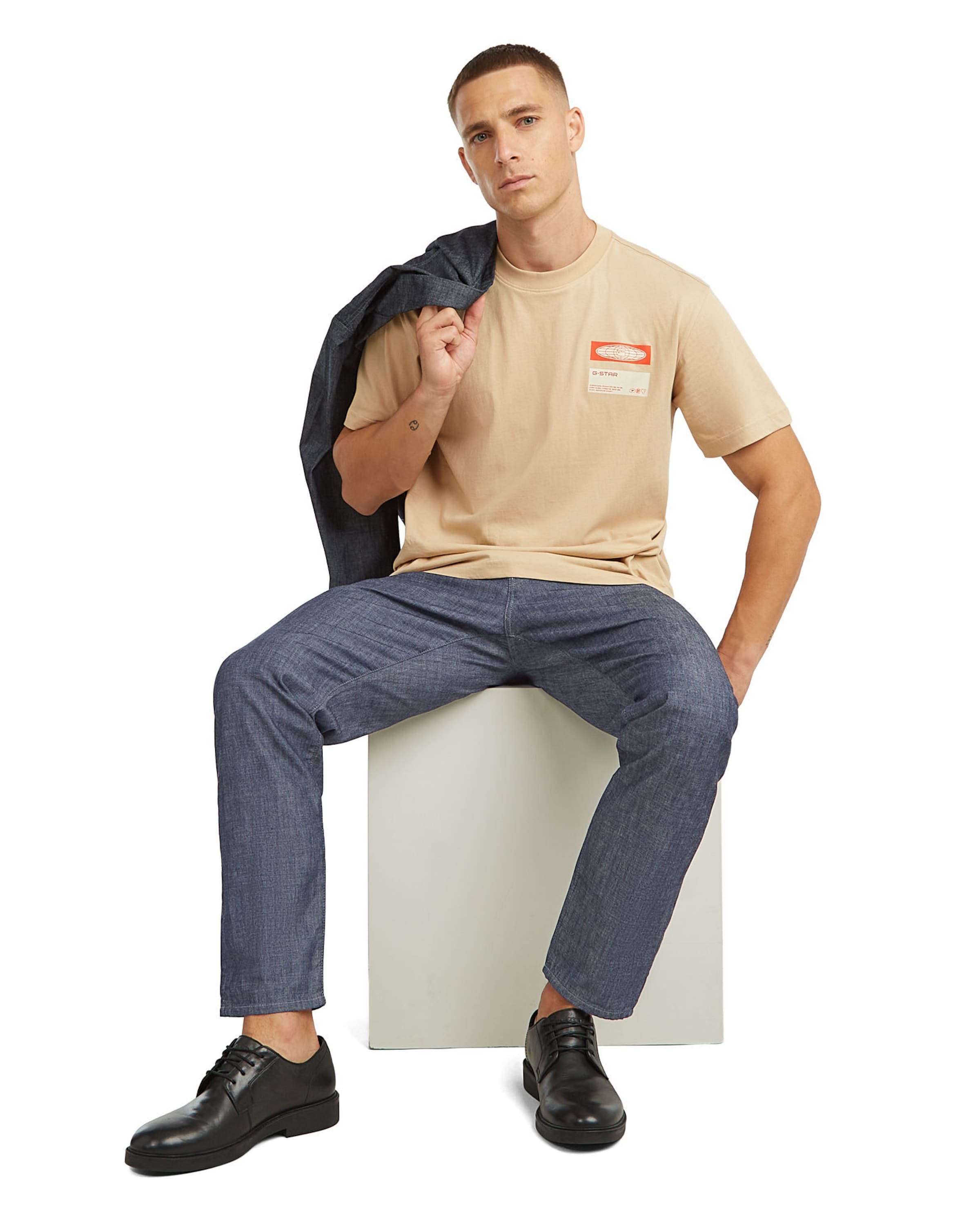 G-STAR Tapered Jeans 'Morry Tapered Denim Chino' in Blauw