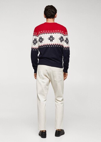 MANGO MAN Pullover 'Jolly' in Blau