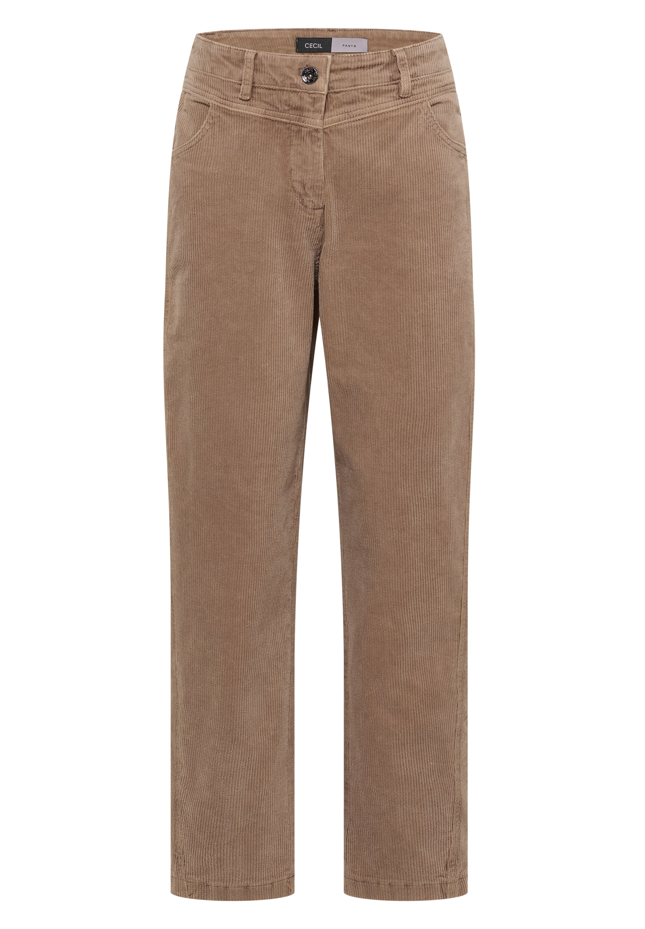 CECIL Barrel Pants in Brown: front