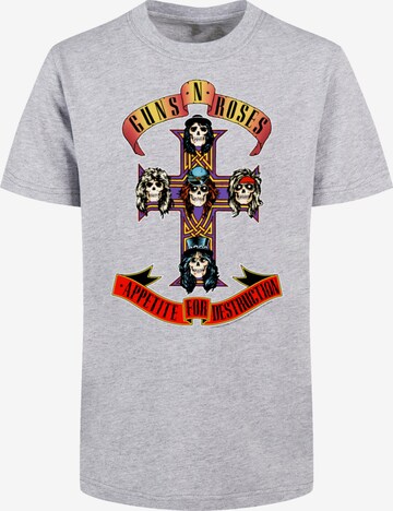 F4NT4STIC Shirt 'Guns 'n' Roses Appetite For Destruction' in Grey: front