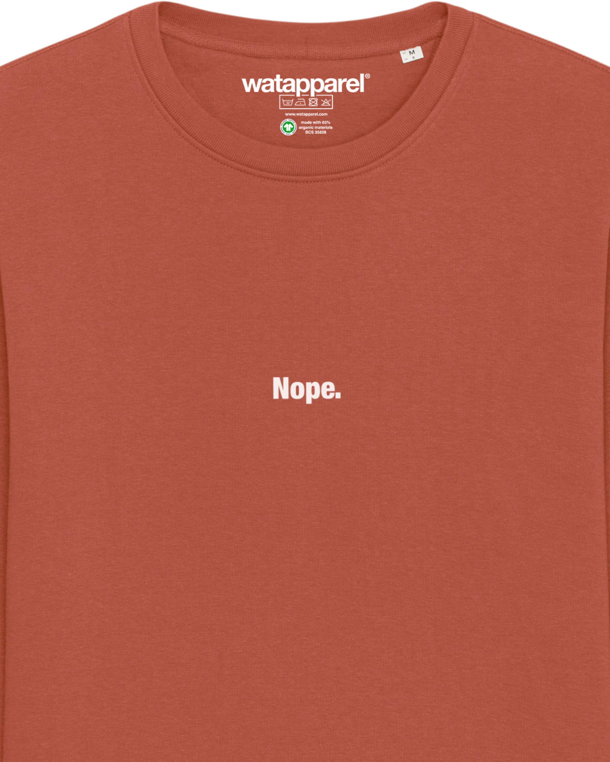 Sweat-shirt ' Nope ' Watapparel en marron