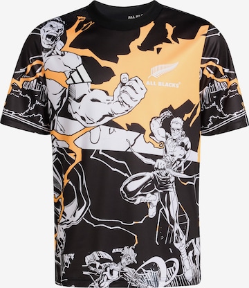 ADIDAS PERFORMANCE - Camiseta funcional 'All Blacks Marvel Captains' en negro: frente