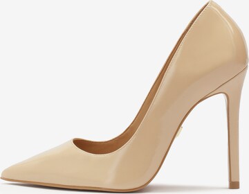 Kazar - Zapatos con plataforma en beige: frente