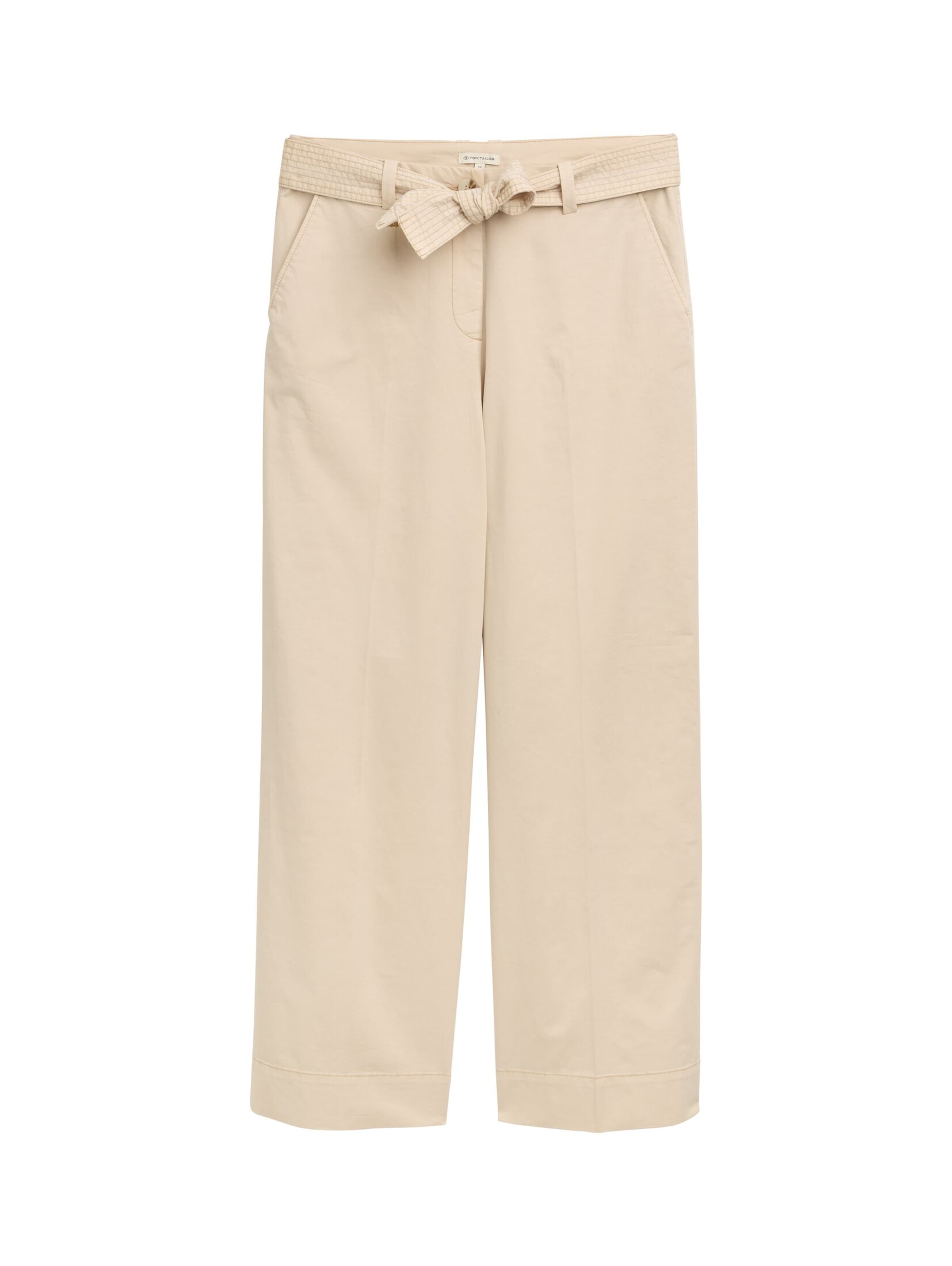 TOM TAILOR Regular Pants in Beige: front