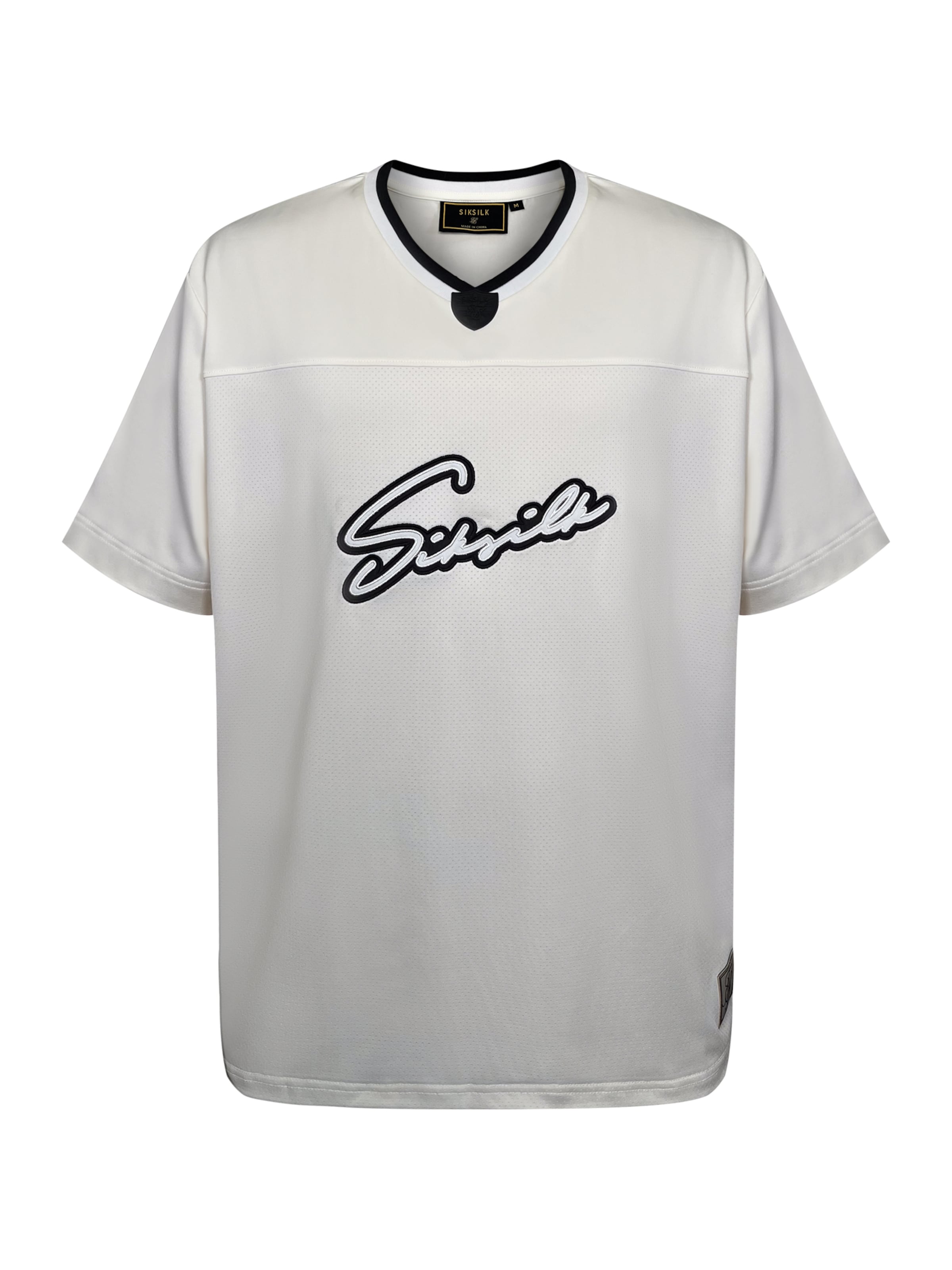 T-Shirt SikSilk en beige : devant