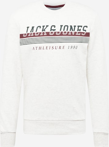 JACK & JONES Μπλούζα φούτερ 'Iron' σε λευκό: μπροστά