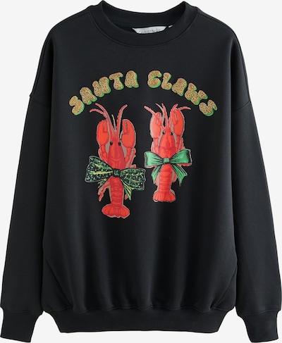 Next Sweater majica 'Santa Hummer' u zlatna / zelena / ciglasto crvena / crna, Pregled proizvoda