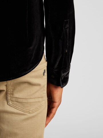 HUGO Regular Fit Hemd 'Ermo' in Schwarz