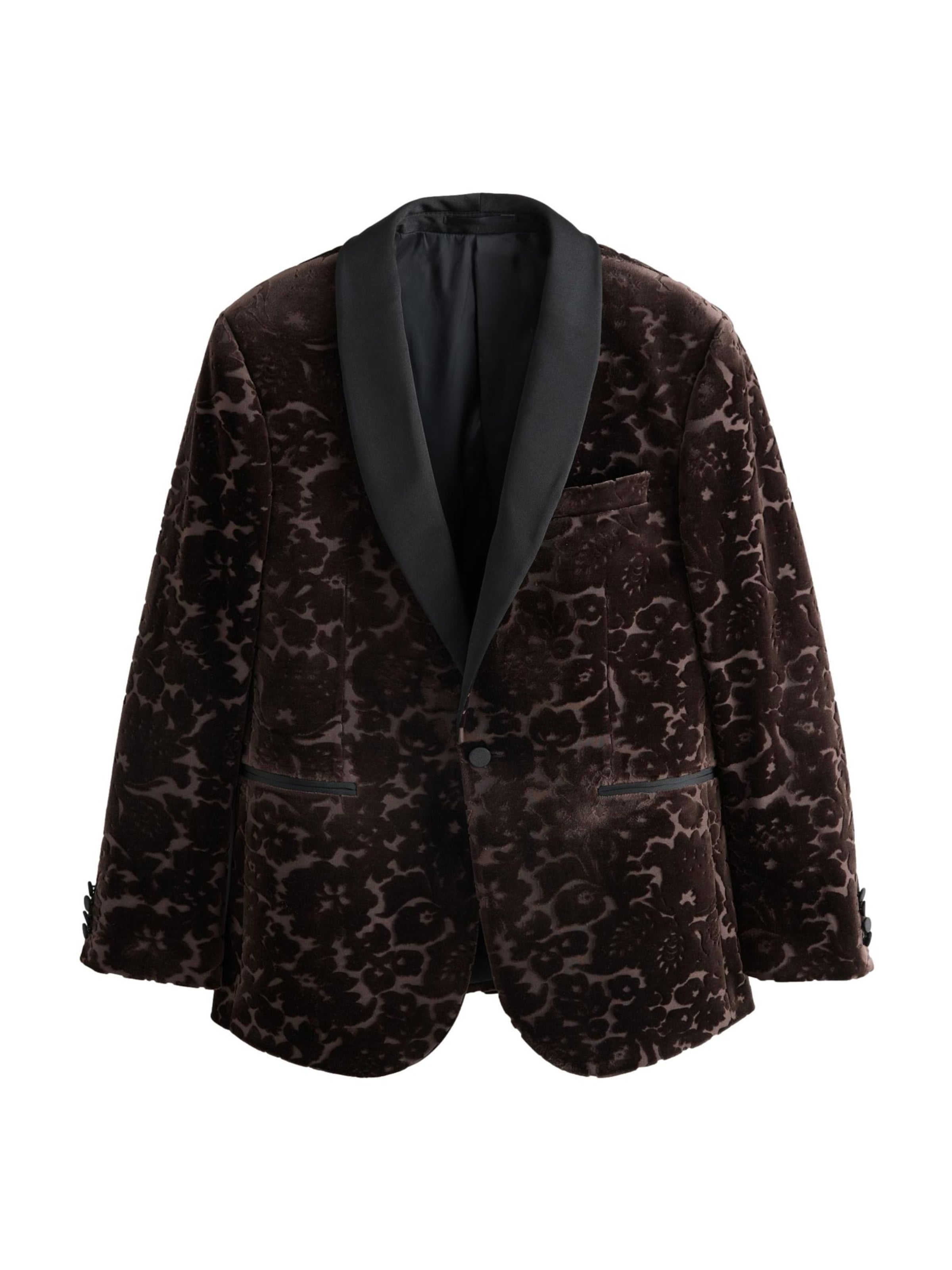 Next Slim Fit Sakko 'Devore' in Braun: Vorderseite