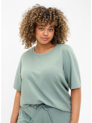 Zizzi - Camisa 'Malisa' em verde: frente