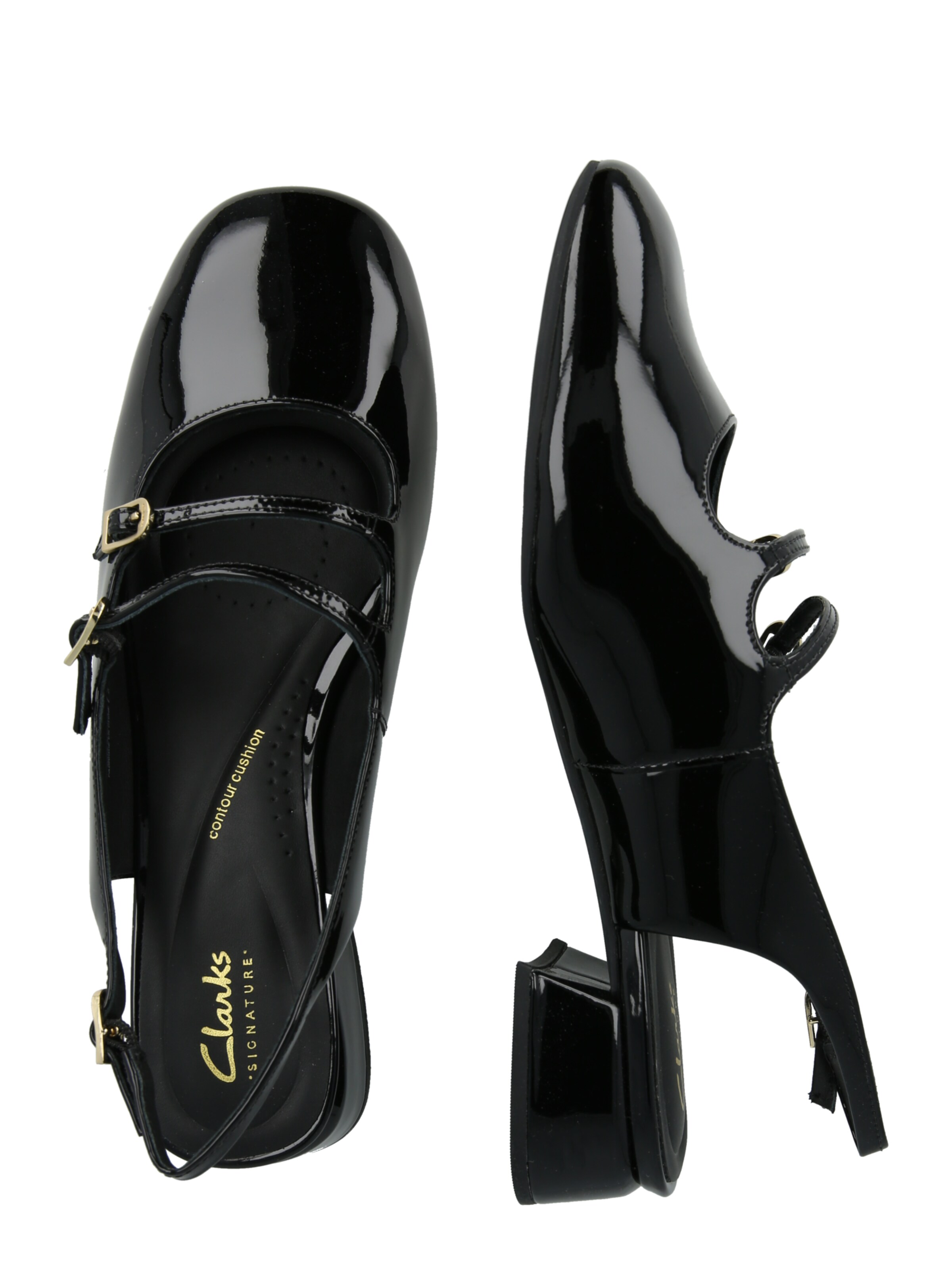 CLARKS Μπαλαρίνα με λουράκια 'Daiss30 Dazz' σε μαύρο: πλευρά
