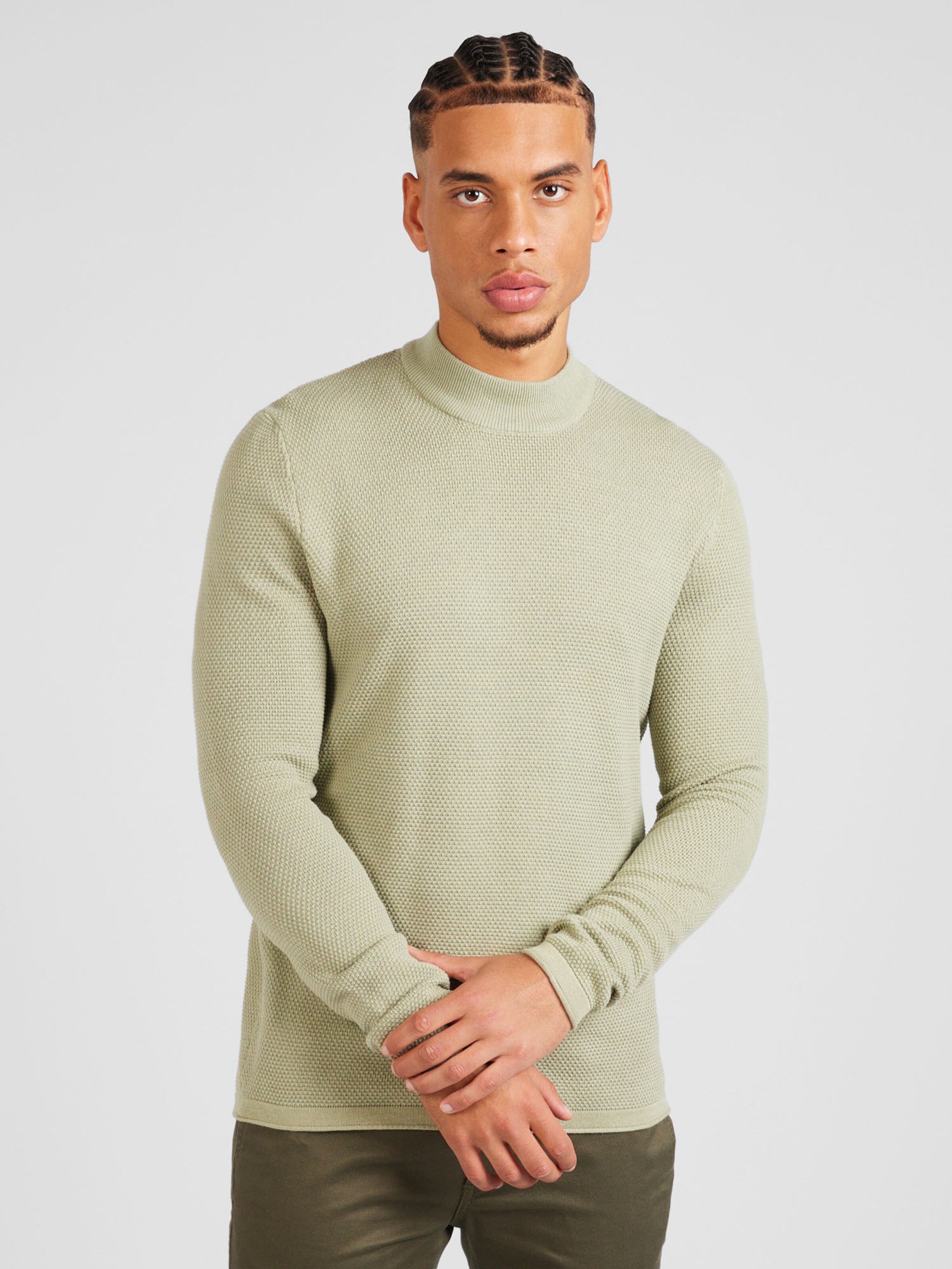 Light green turtleneck sweater clearance