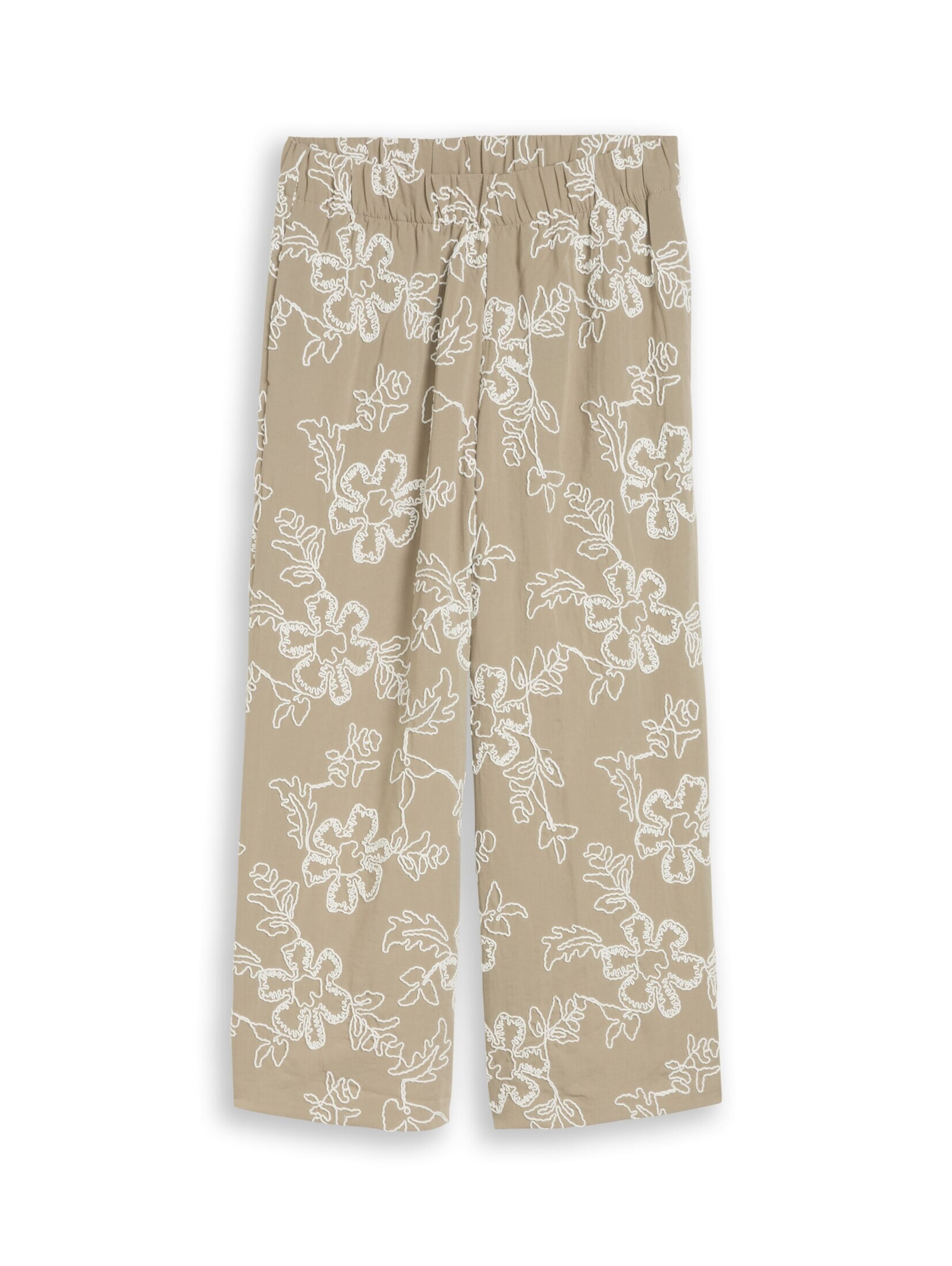 TOM TAILOR Loosefit Hose in Beige: Vorderseite