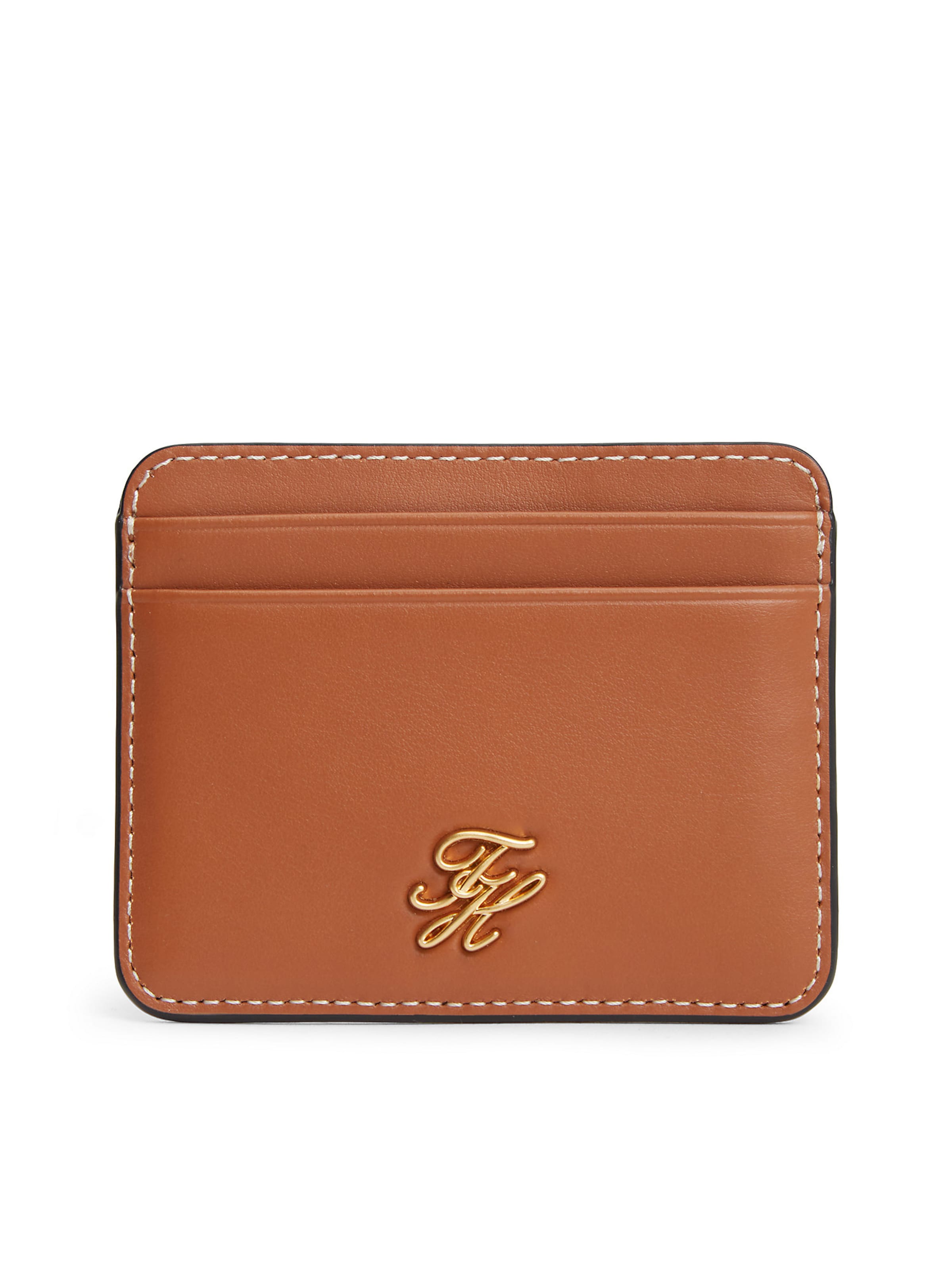 TOMMY HILFIGER Kartenetui in Braun: Vorderseite