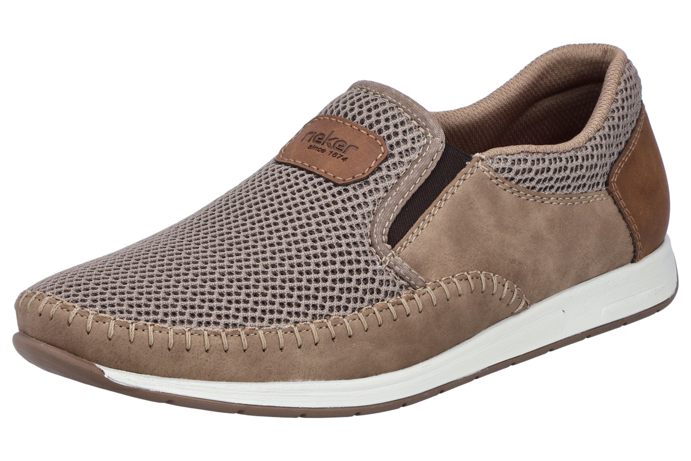 Chaussure basse '11954' Rieker en beige : devant