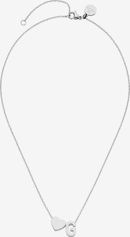 PURELEI - Colar 'Letter Heart G' em prata: frente