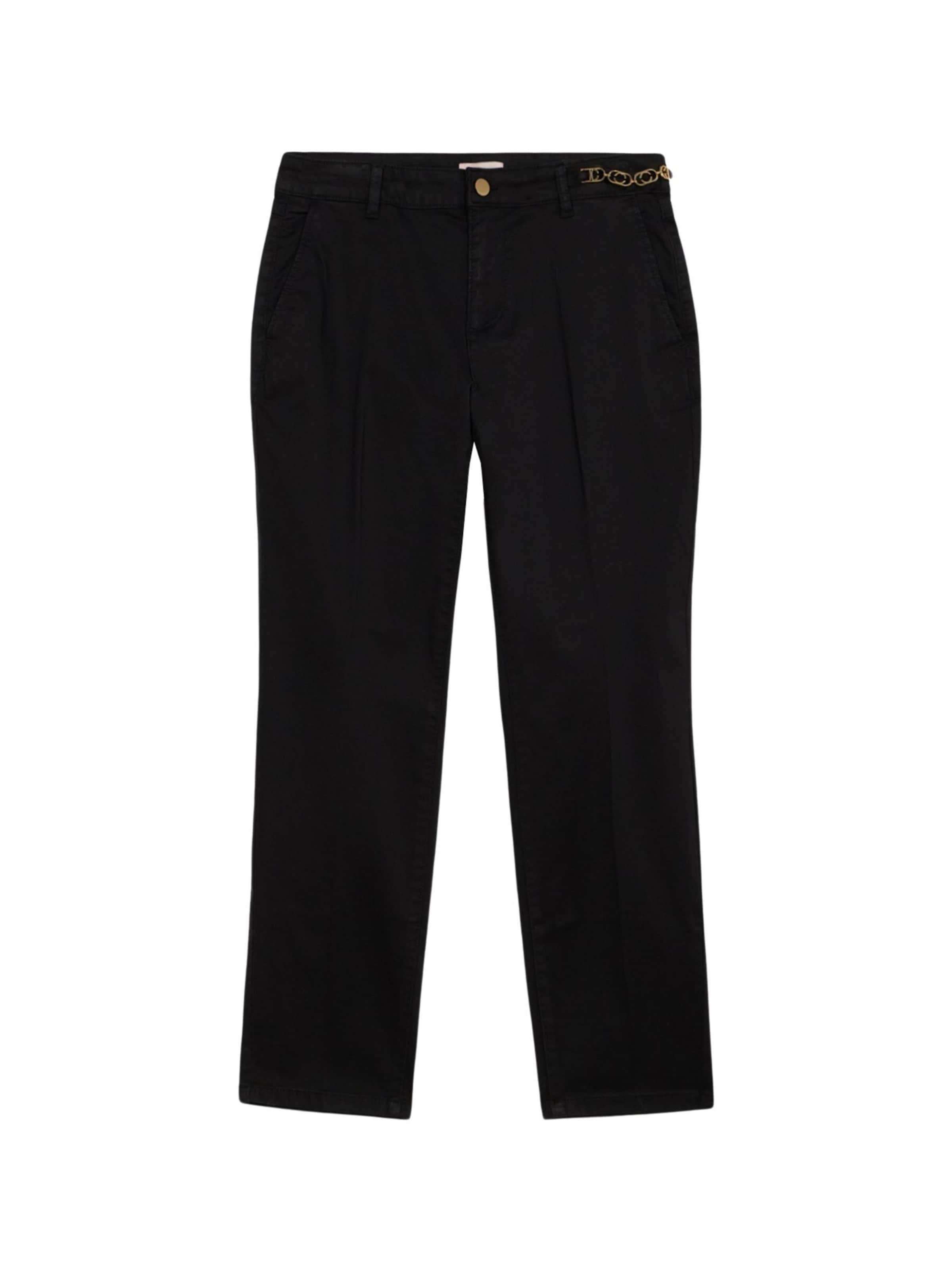Regular Pantalon oltre en noir : devant