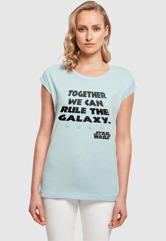 ABSOLUTE CULT T-Shirt 'Star Wars - Together We Can Rule the Galaxy' in Blau: Vorderseite