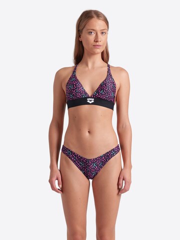 Triangle Bikini 'MONOGRAM ELASTIC' ARENA en noir : devant