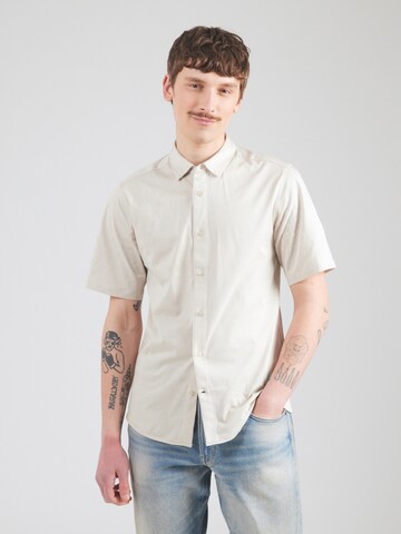 Only & Sons Regular fit Button Up Shirt 'ONSRobin' in White: front